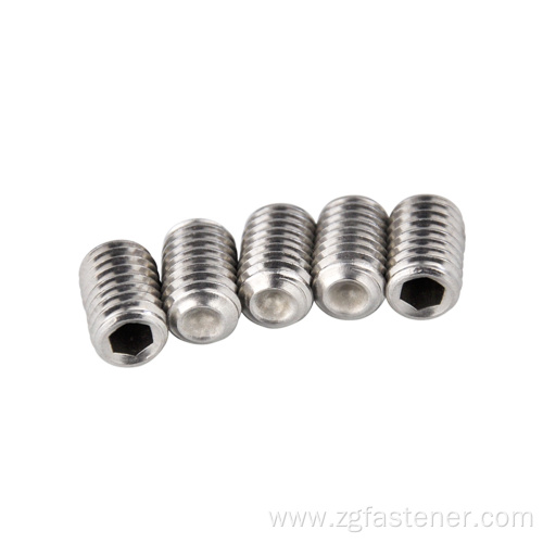 Stainless Steel set screws with cup point